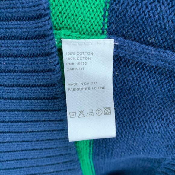 Parish Nation Sweater Mens 2XL‎ Blue Green Pullover Striped Long Sleeve V Neck - Picture 16 of 16